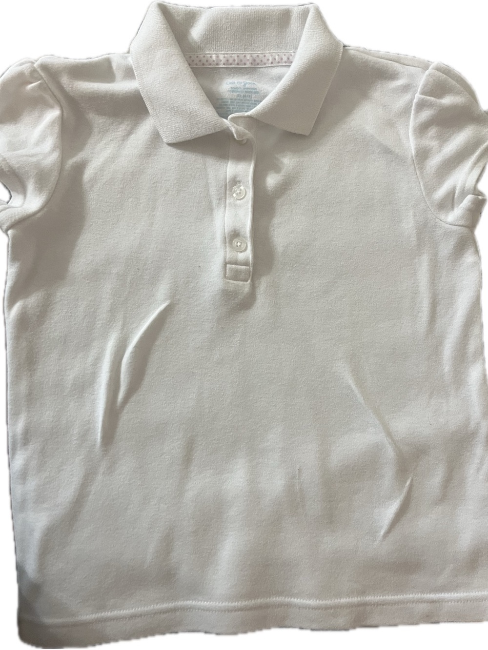Two Girls' White Polo Shirts - Classic Short Sleeve Tops